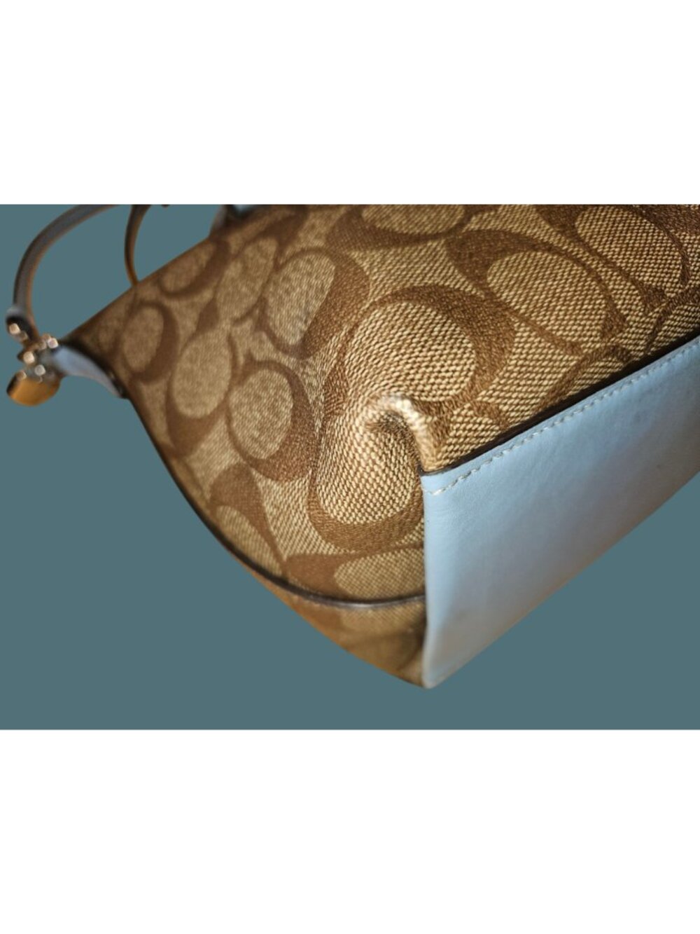 Coach Mini Emma Monogram Signature Canvas Top Handle Satchel Crossbody Bag - Picture 11 of 16